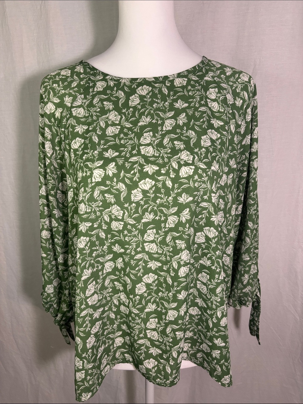 Papermoon Green Floral Long Sleeve Blouse